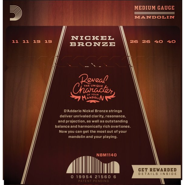 D'Addario NBM1140, 011 - 040 Nickel Bronze Medium
